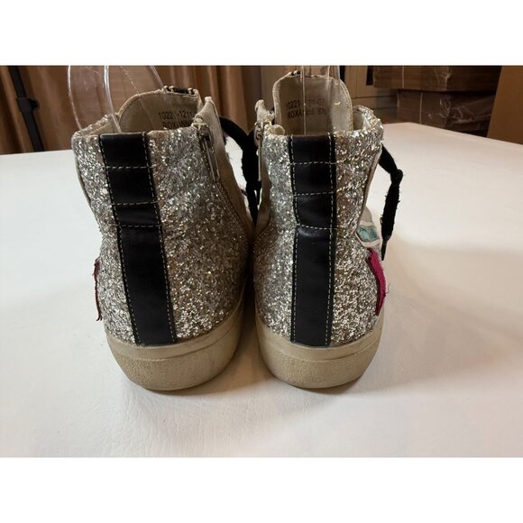 Shu Shop Roxanne White & Glitter High-Top Sneakers Size 8.5 - Picture 9 of 10